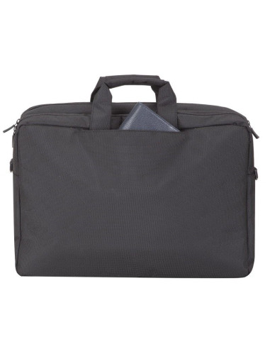 Rivacase torba na laptop 17,3" tegel, czarna, materiał wodoodporny, kieszenie na tablet 10,1", smartfon, dokumenty, akcesoria