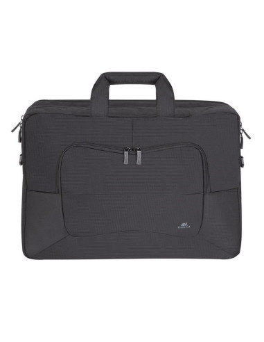 Rivacase torba na laptop 17,3" tegel, czarna, materiał wodoodporny, kieszenie na tablet 10,1", smartfon, dokumenty, akcesoria