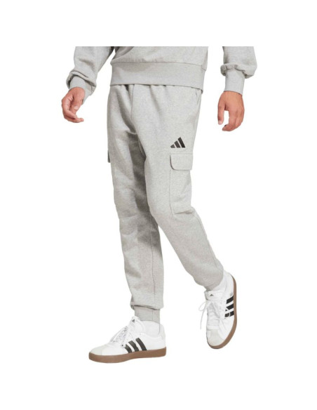 Spodnie męskie adidas essentials feelcozy cargo jasnoszare je3823