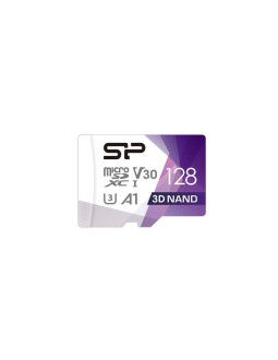 Karta pamięci silicon power microsdxc superior pro 128gb v30 uhs-1 u3 a1 + adapter microsd-sd 2