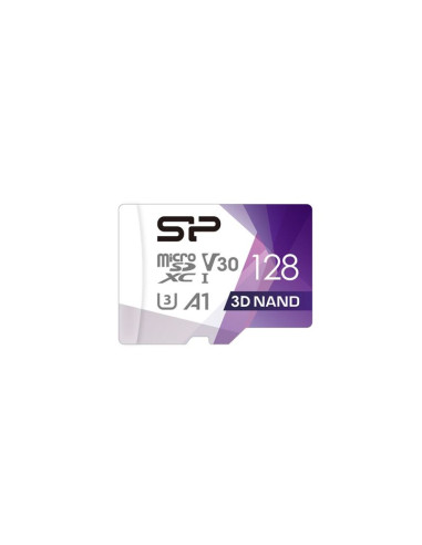 Karta pamięci silicon power microsdxc superior pro 128gb v30 uhs-1 u3 a1 + adapter microsd-sd