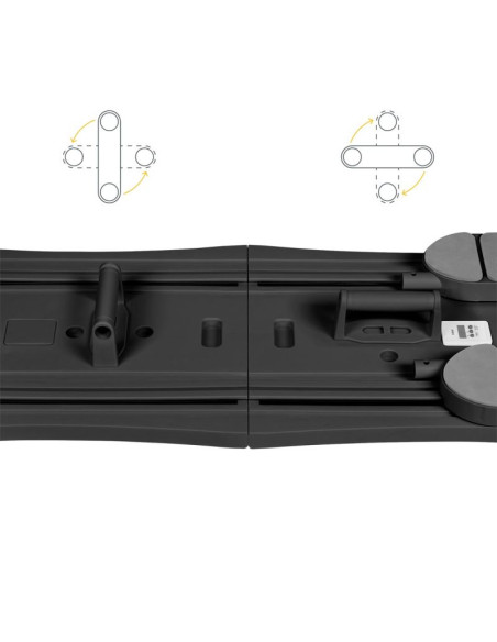 Rebel active domowy zestaw do pilates, wielofunkcyjny przyrząd do ćwiczeń fitness 9 w 1, kolor czarny rba-3069-bk
