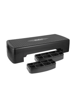 Rebel active step do aerobiku i ćwiczeń fitness, 3 stopnie, 68 cm, czarny rba-3227-bk