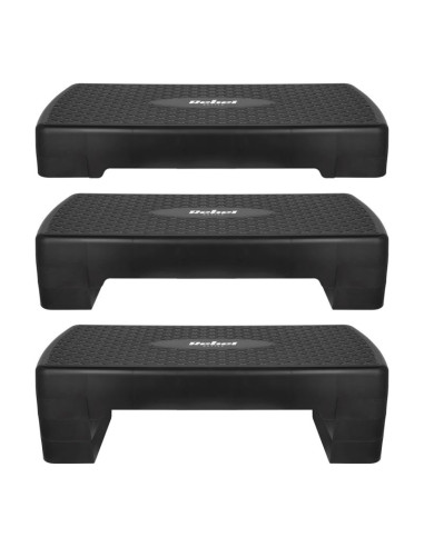Rebel active step do aerobiku i ćwiczeń fitness, 3 stopnie, 68 cm, czarny rba-3227-bk