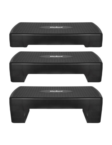 Rebel active step do aerobiku i ćwiczeń fitness, 3 stopnie, 68 cm, czarny rba-3227-bk