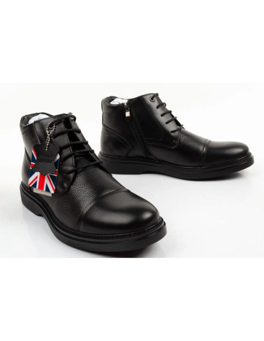 Lee cooper buty męskie eleganckie skórzane czarne trzewiki ocieplane