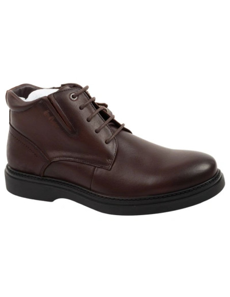 Lee cooper buty męskie eleganckie skórzane brązowe trzewiki ocieplane