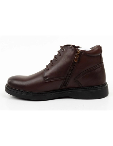 Lee cooper buty męskie eleganckie skórzane brązowe trzewiki ocieplane