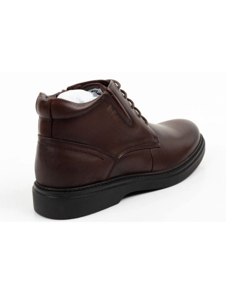 Lee cooper buty męskie eleganckie skórzane brązowe trzewiki ocieplane