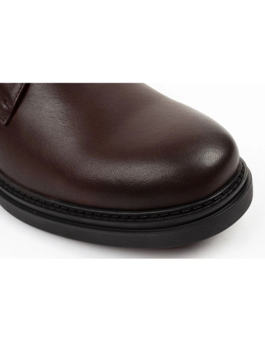 Lee cooper buty męskie eleganckie skórzane brązowe trzewiki ocieplane