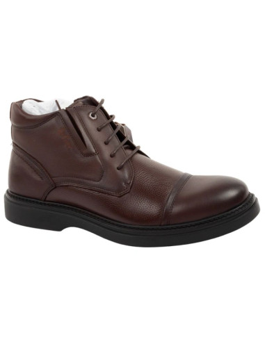 Lee cooper buty męskie eleganckie skórzane brązowe trzewiki ocieplane