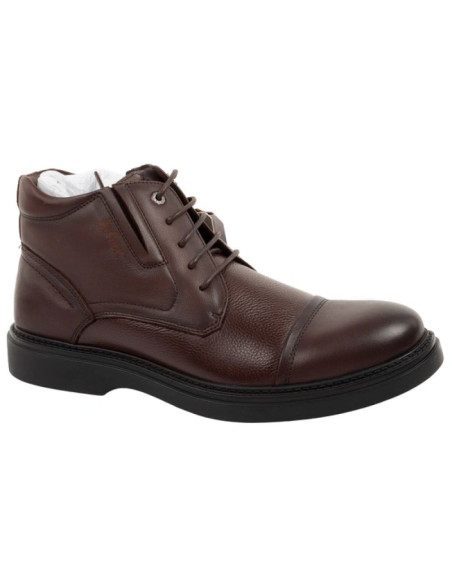 Lee cooper buty męskie eleganckie skórzane brązowe trzewiki ocieplane