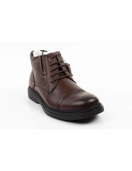 Lee cooper buty męskie eleganckie skórzane brązowe trzewiki ocieplane