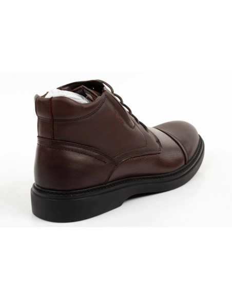 Lee cooper buty męskie eleganckie skórzane brązowe trzewiki ocieplane