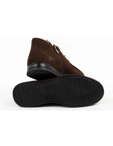 Lee cooper buty męskie eleganckie skórzane brązowe trzewiki na zamek