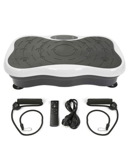 Extralink moonwalk spin move platofrma wibracyjna do cwiczen fitness 200w biala
