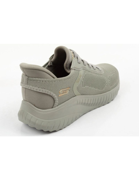 Skechers buty sportowe damskie bobs squad wsuwane slip-ins oliwkowe