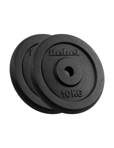 Zestaw obciążeń żeliwnych 2x10kg, otwór 31mm, talerz klasyczny, rebel active