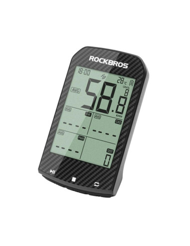Licznik rowerowy rockbros m1pro bluetooth gps ipx6 - czarny