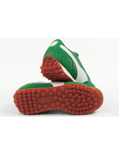 Puma buty sportowe dziecięce easy rider vintage zamszowe zielone modne