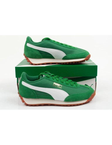 Puma buty sportowe dziecięce easy rider vintage zamszowe zielone modne