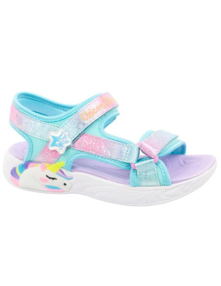 Skechers buty dziecięce sandałki unicorn dreams dla dziewczynki led