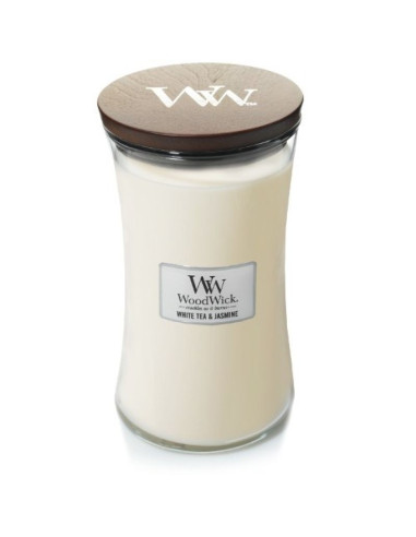 Świeca duża white tea & jasmine woodwick