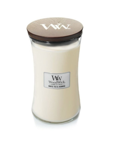 Świeca duża white tea & jasmine woodwick