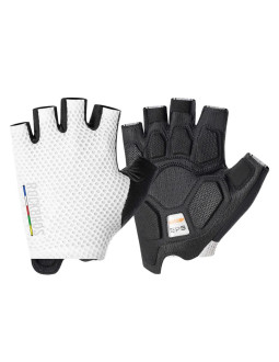 Rękawiczki rowerowe rockbros tls004 road to sky krótkie amortyzujące s - białe