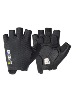 Rękawiczki rowerowe rockbros tls004 road to sky krótkie amortyzujące s - czarne