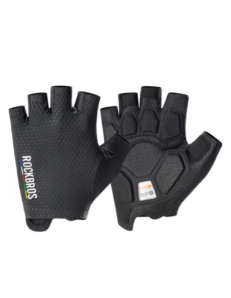 Rękawiczki rowerowe rockbros tls004 road to sky krótkie amortyzujące s - czarne