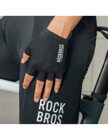 Rękawiczki rowerowe rockbros tls004 road to sky krótkie amortyzujące s - czarne
