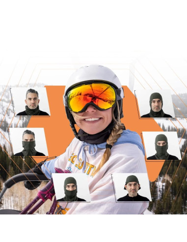 Kominiarka narciarska qunature 13230023011 rower motocykl balaklava rozmiar l - czarna