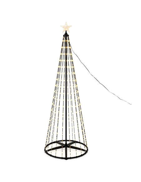 Choinka dekoracyjna 550led super ciepły biały 300cm black