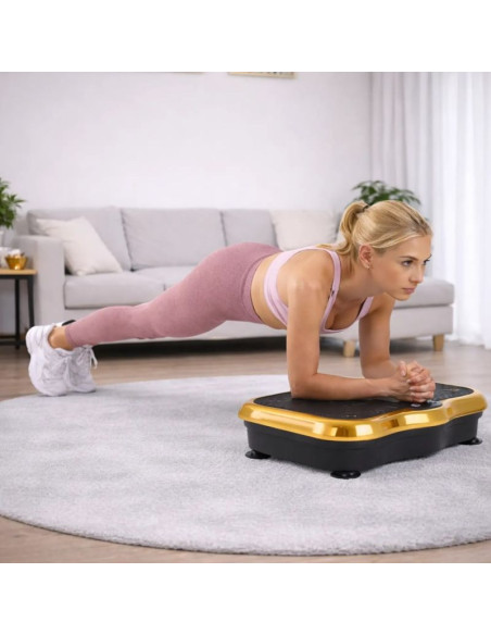 Extralink moonwalk spinmove złoty | platofrma wibracyjna do ćwiczeń fitness | 200w