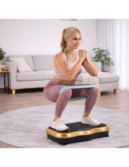 Extralink moonwalk spinmove złoty | platofrma wibracyjna do ćwiczeń fitness | 200w