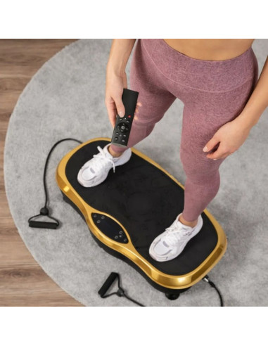 Extralink moonwalk spinmove złoty | platofrma wibracyjna do ćwiczeń fitness | 200w