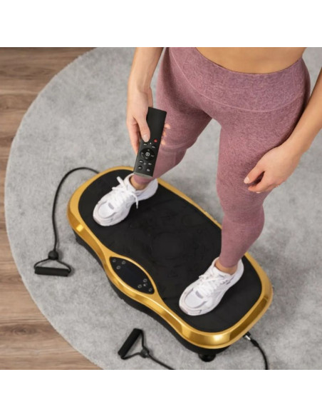 Extralink moonwalk spinmove złoty | platofrma wibracyjna do ćwiczeń fitness | 200w