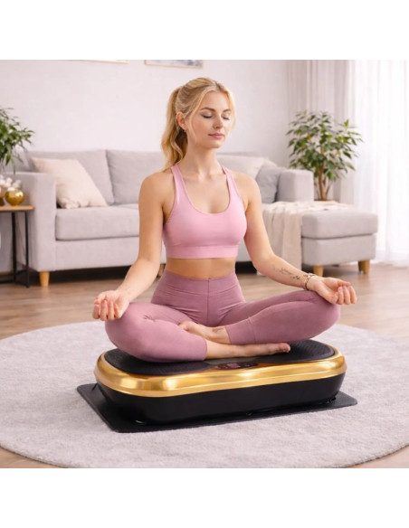 Extralink moonwalk spinmove złoty | platofrma wibracyjna do ćwiczeń fitness | 200w