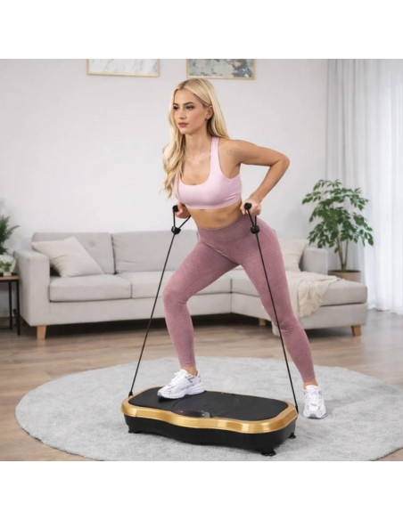 Extralink moonwalk spinmove złoty | platofrma wibracyjna do ćwiczeń fitness | 200w