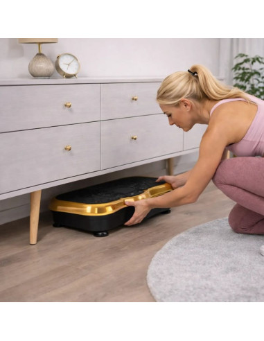 Extralink moonwalk spinmove złoty | platofrma wibracyjna do ćwiczeń fitness | 200w