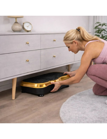 Extralink moonwalk spinmove złoty | platofrma wibracyjna do ćwiczeń fitness | 200w