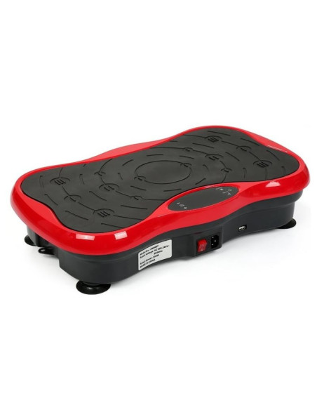 Extralink moonwalk spin move platofrma wibracyjna do cwiczen fitness 200w czerwona