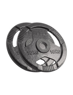 Obciążenie żeliwne olimpijskie zestaw 2x10kg, otwór 51mm, talerz z uchwytami, rebel active