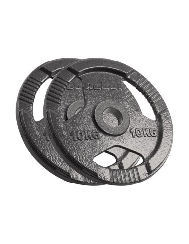 Obciążenie żeliwne olimpijskie zestaw 2x10kg, otwór 51mm, talerz z uchwytami, rebel active