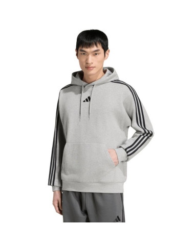 Bluza męska adidas essentials 3-stripes french terry hoodie szara ky4202