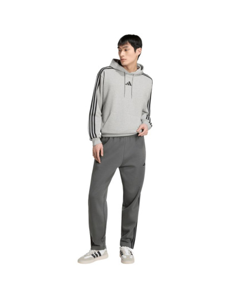 Bluza męska adidas essentials 3-stripes french terry hoodie szara ky4202