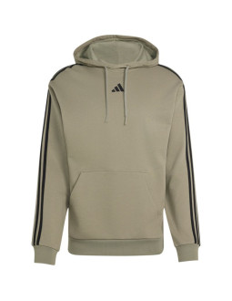 Bluza męska adidas essentials 3-stripes french terry hoodie oliwkowa ky4204 2