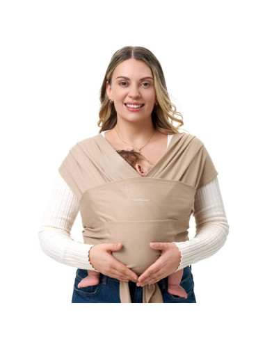 Momcozy baby wrap carrier jasno-brązowy | nosidełko |