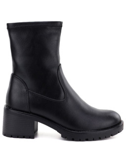 Botki damskie na obcasie czarne potocki sz12835 2
